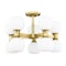 Z-Lite Artemis Semi Flush Mount, 10-Light, 21 In.W x 13.75 In.H, Modern Gold/Matte Opal 494-10SF-MGLD - alternate 8